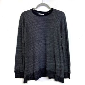 ISABEL MARANT ÉTOILE Crew Neck Long Sleeve Top In Marled Grey Size M
